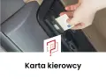 Wkładanie karty kierowcy do tachografu. Wniosek o kartę kierowcy jest ważny.