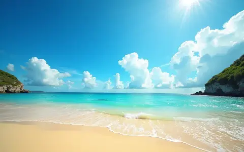 Idealne miejsce, gdzie na wakacje w czerwcu: piaszczysta plaża, turkusowe morze i słońce.