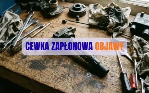 Cewka zapłonowa i narzędzia na drewnianym stole warsztatowym.