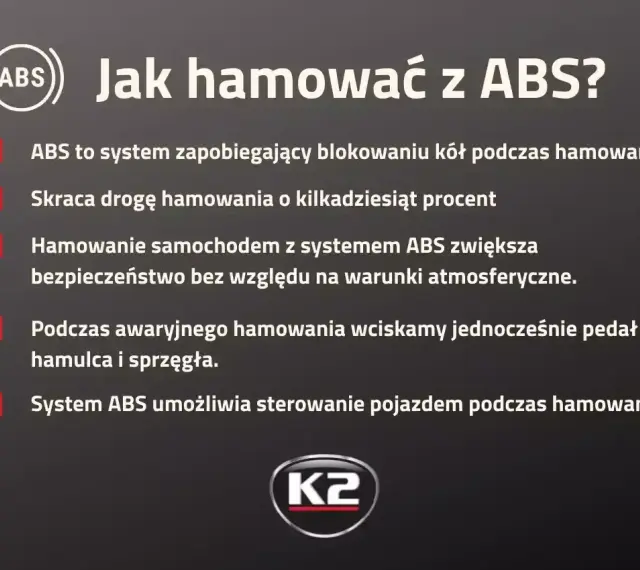 Jak hamować z ABS? System zapobiega blokowaniu kół, skraca drogę hamowania i zwiększa bezpieczeństwo. W awaryjnych sytuacjach wciskaj hamulec i sprzęgło.