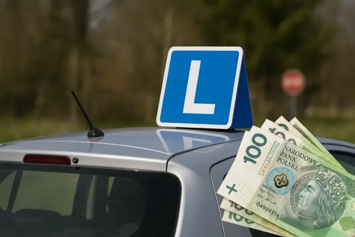 Znak "L" na dachu samochodu i polskie stuzłotówki. Czas na zdobycie prawa jazdy kat B!
